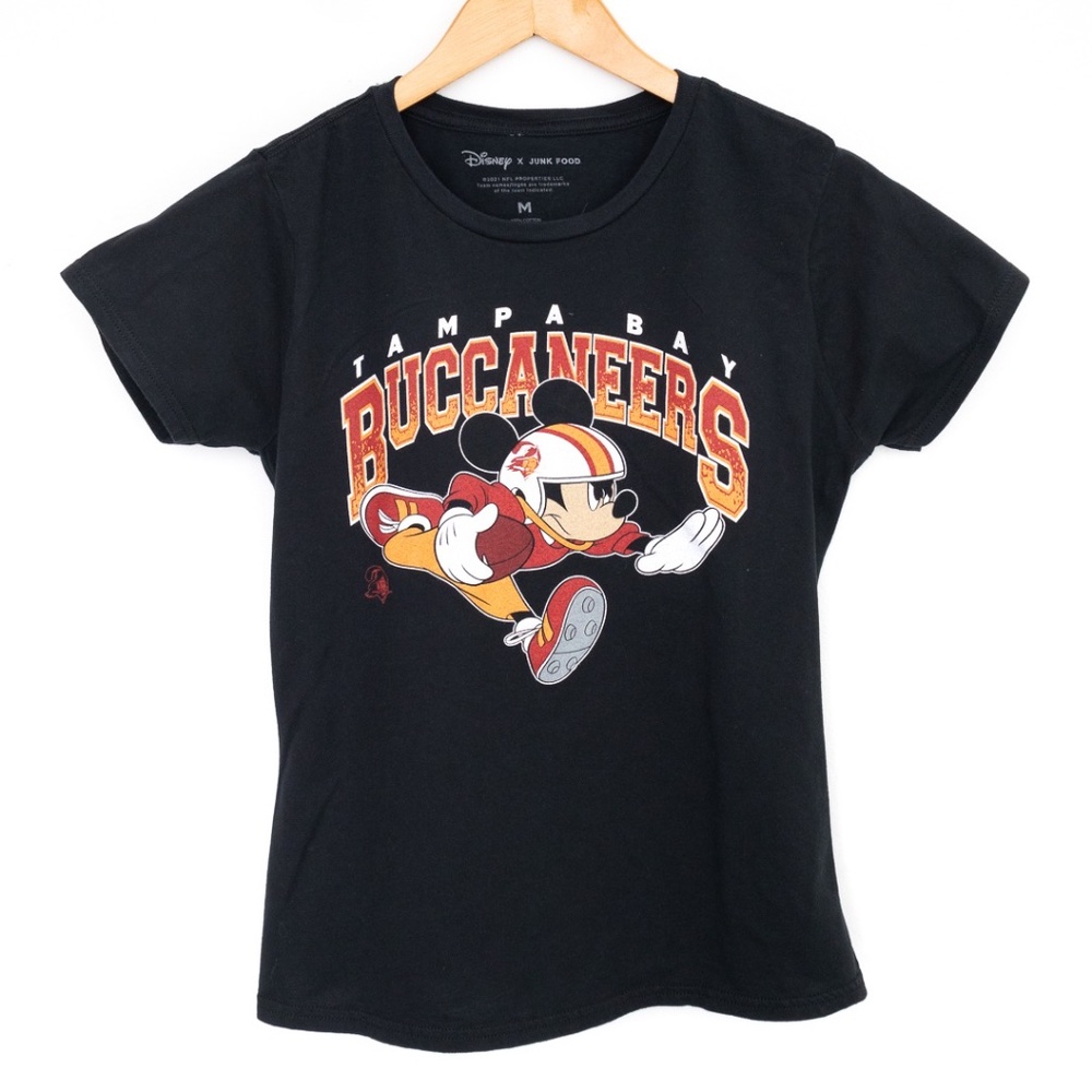 Women's Disney x Junk Food  Mickey Tampa Bay Buccaneers Short Sleeve T-Shirt